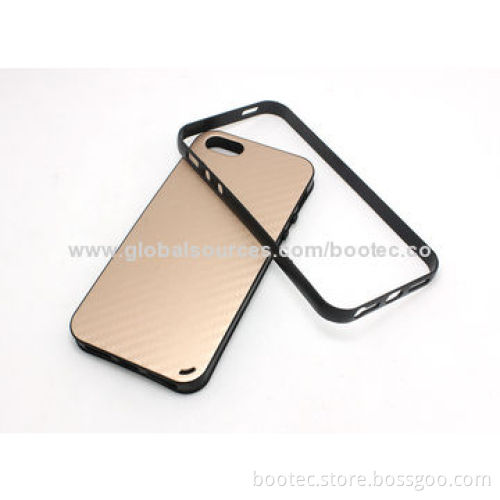 Popular TPU Case for iPhone 5S, Carbon Pattern, Golden, White, Black